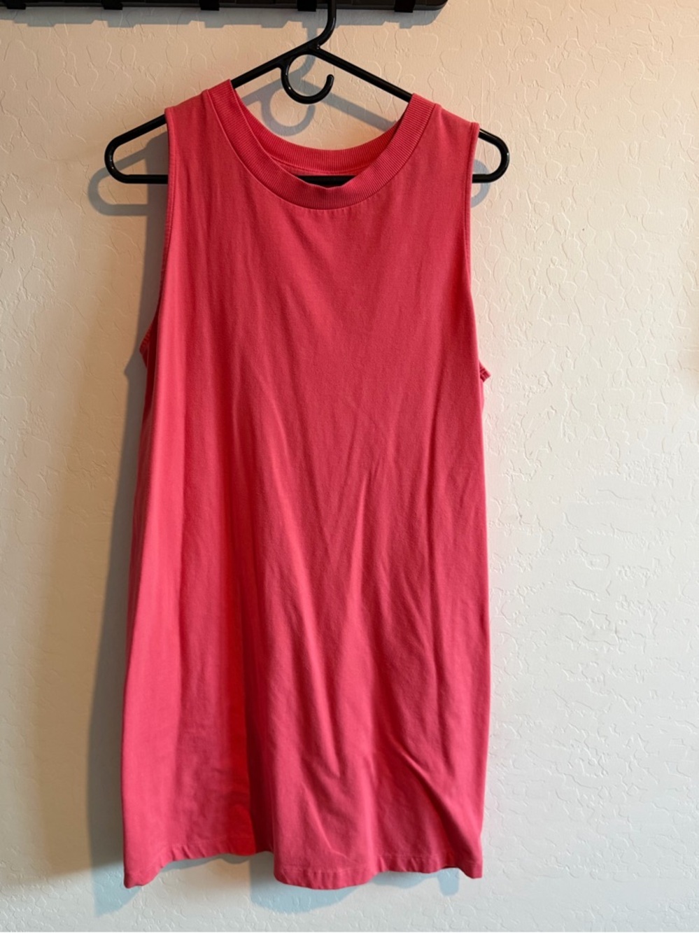 Sleeveless Coral Pink Women's Tank Dress